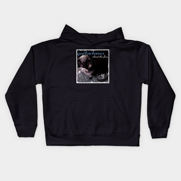 Dr. Madtone's Guitartones about the fuzz album cover parody cat Kids Hoodie by Dr. Madtone's Merch Shop